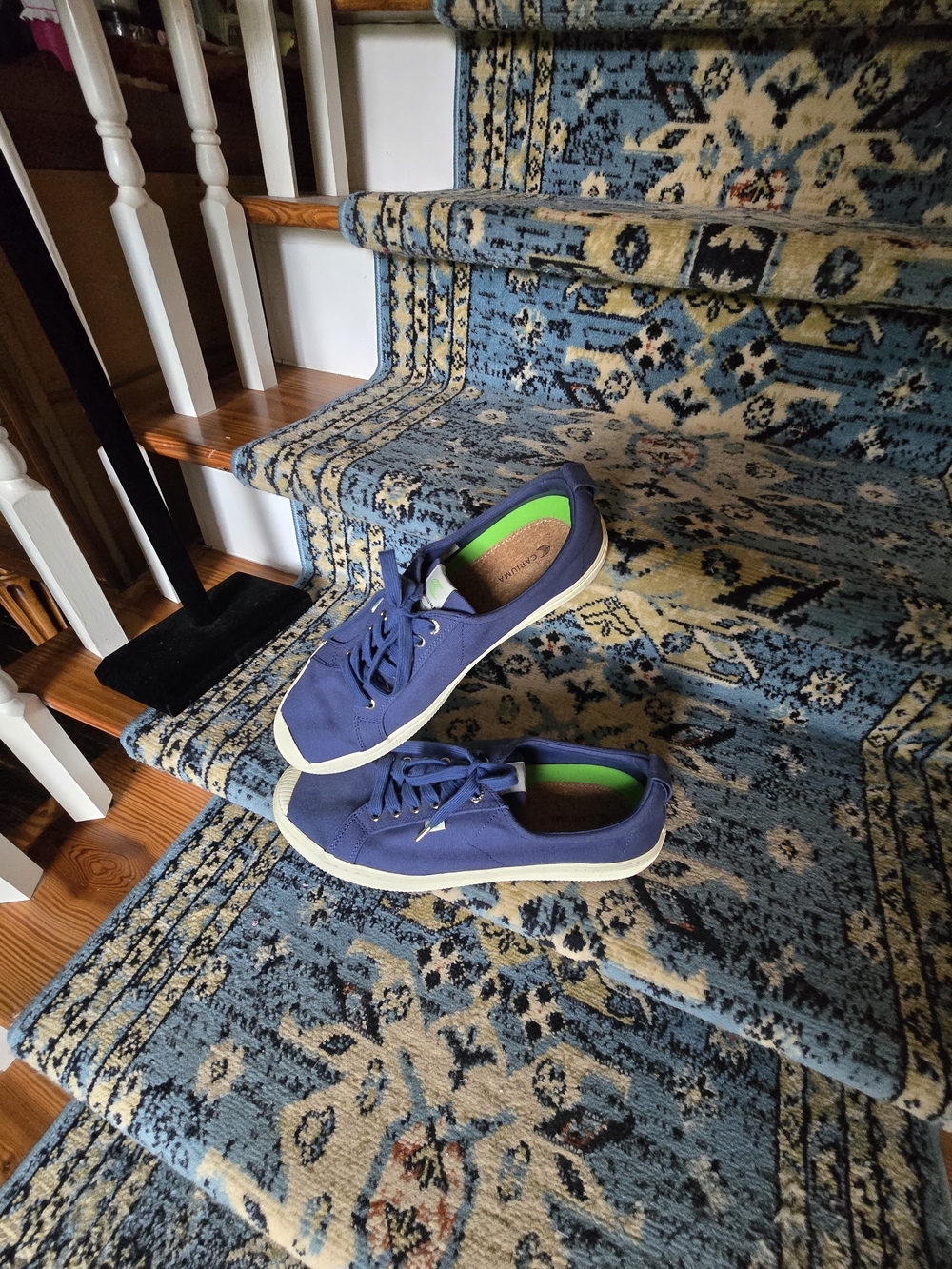 Men's Cariuma Canvas Lace-Up Sneakers in Navy